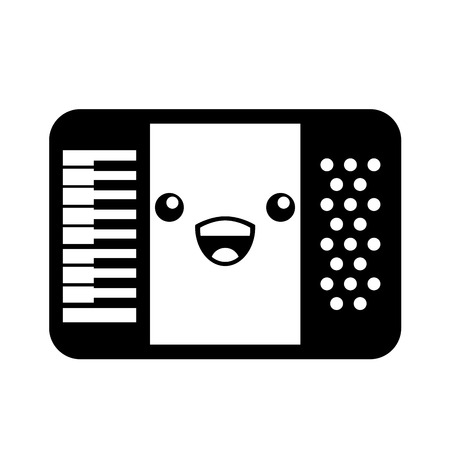 accordion musical instrument   character vector illustration designのイラスト素材