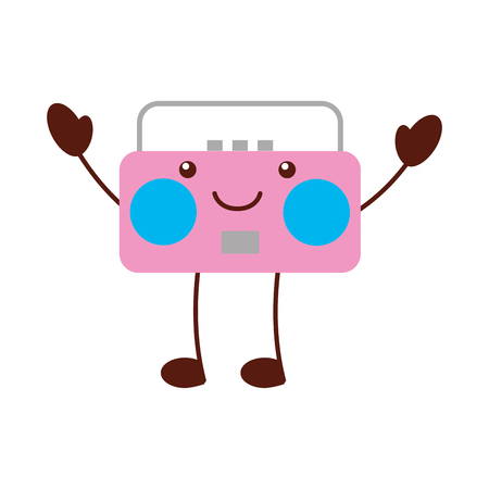 radio music player  character vector illustration designのイラスト素材