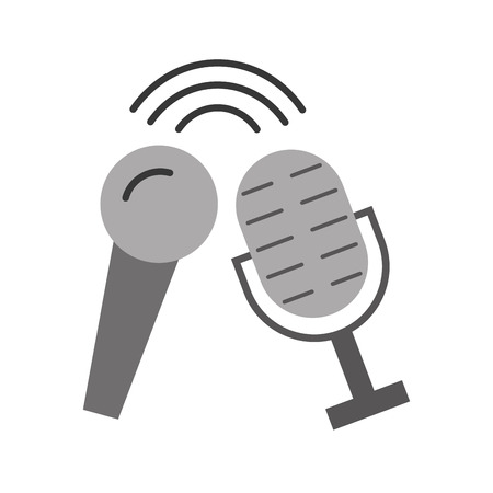 microphone audio isolated icon vector illustration designのイラスト素材