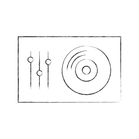 vinyl player console icon vector illustration designのイラスト素材