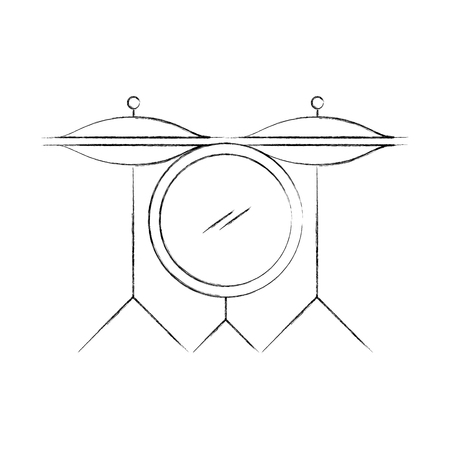 battery drums instrument icon vector illustration designのイラスト素材