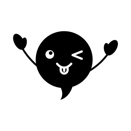 speech bubble character vector illustration designのイラスト素材