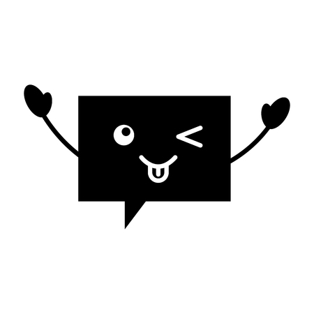 speech bubble character vector illustration designのイラスト素材