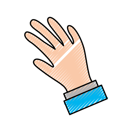 hand human isolated icon vector illustration designのイラスト素材