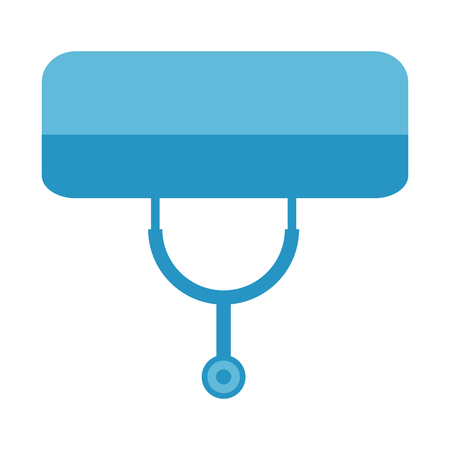 stethoscope icon over white background vector illustrationのイラスト素材