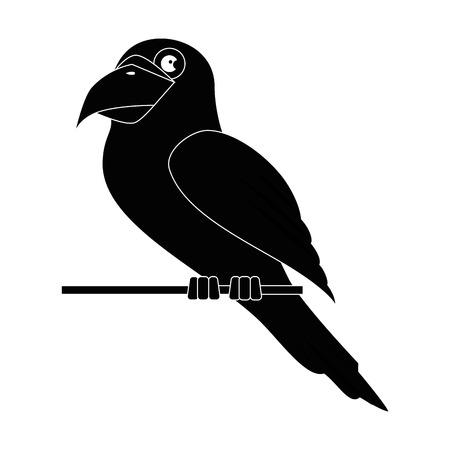 parrot bird icon over white background graphic design vector illustrationのイラスト素材