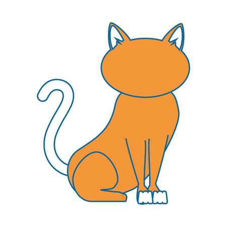 cat icon over white background vector illustrationのイラスト素材