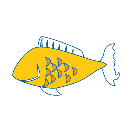 fish icon over white background vector illustrationのイラスト素材