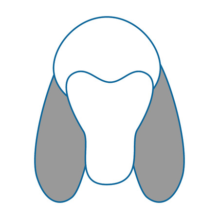 dog face icon over white background colorful design vector illustrationのイラスト素材