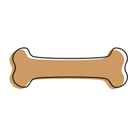 dog bone icon over white background vector illustrationのイラスト素材