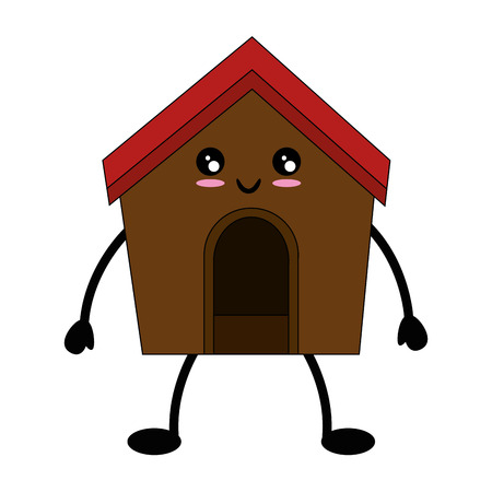 dog house icon over white backgorund vector illustrationのイラスト素材