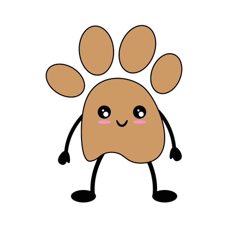dog footprint icon over white background vector illustrationのイラスト素材