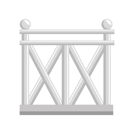 wooden fence icon over white background vector illustrationのイラスト素材