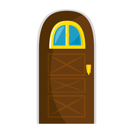 house door icon over white background vector illustrationのイラスト素材