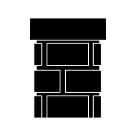 bricks pillard icon over white background vector illustrationのイラスト素材