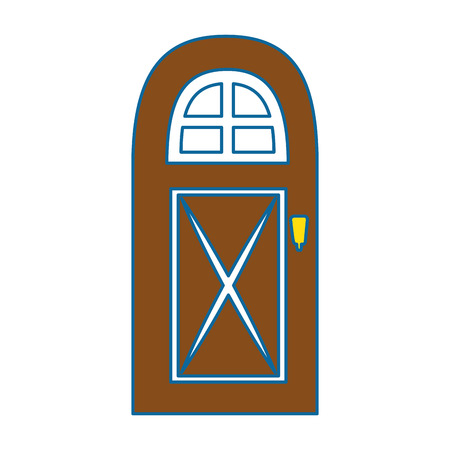 house door icon over white background vector illustrationのイラスト素材