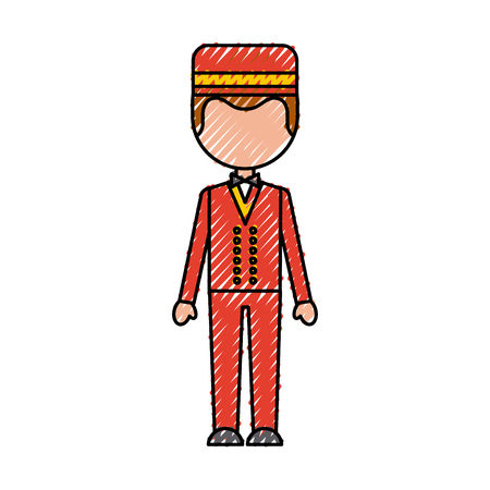 boybell avatar character icon vector illustration designのイラスト素材