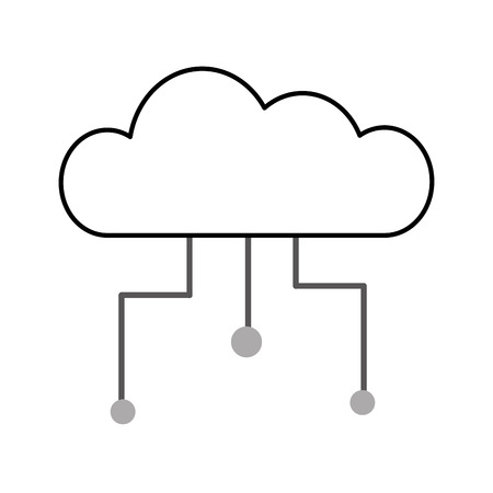 cloud computing isolated icon vector illustration designのイラスト素材