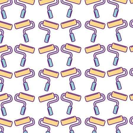 paint roller pattern background vector illustration designのイラスト素材