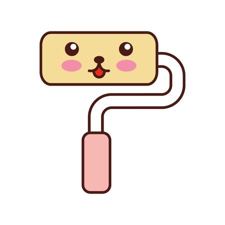 paint roller character vector illustration designのイラスト素材