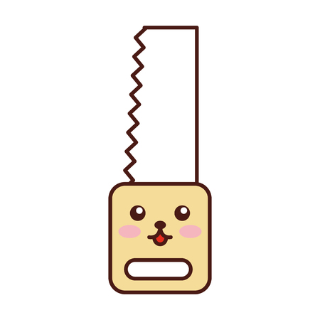 Woodworking saw   character vector illustration designのイラスト素材