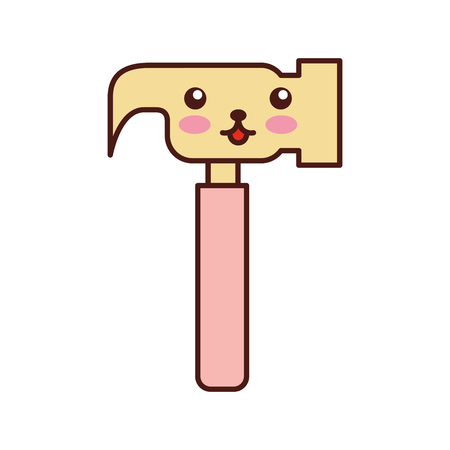 hammer tool  character vector illustration designのイラスト素材