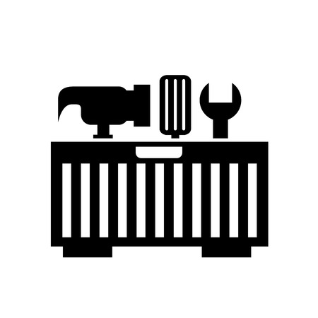 tool box with tools vector illustration designのイラスト素材