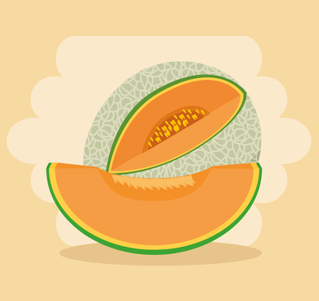 fresh organic fruit concept vector illustration graphic designのイラスト素材