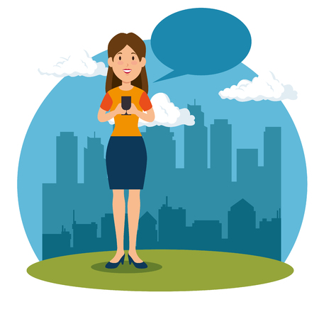 smartphone addiction concept modern lifestyle vector illustration graphic designのイラスト素材