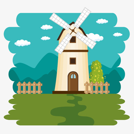 agricultural and farming concept vector illustration graphic designのイラスト素材