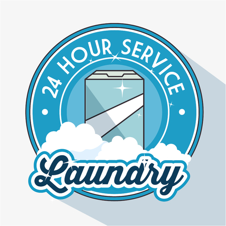 laundry logo emblem badge vector illustration graphic designのイラスト素材