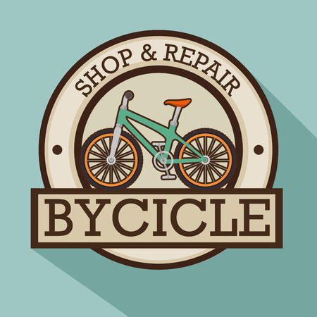 modern bike shop logo vector illustration graphic designのイラスト素材