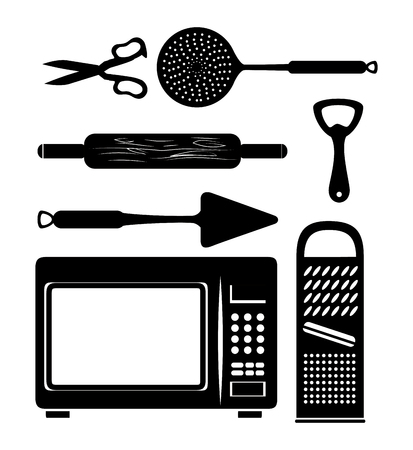 Kitchen utensils icon set vector illustration graphic designのイラスト素材