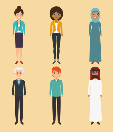 Diversity people icon set vector illustration graphic designのイラスト素材
