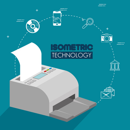 Isometric technology 3D concept vector illustration graphic designのイラスト素材
