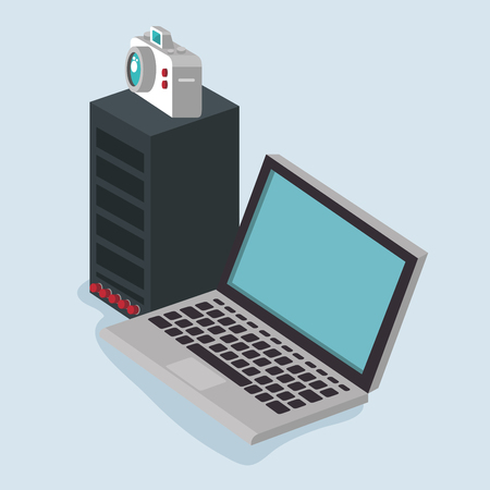 isometric technology 3D concept vector illustration graphic designのイラスト素材