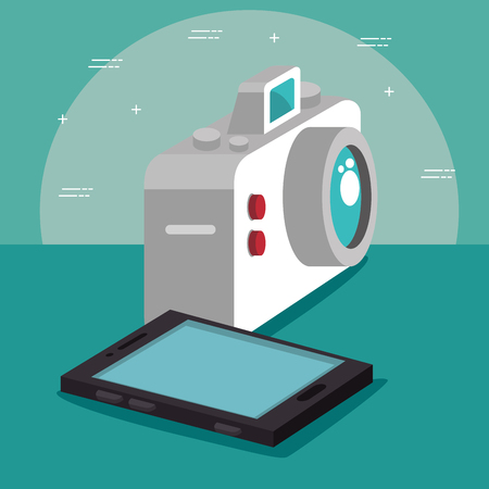 isometric technology 3D concept vector illustration graphic designのイラスト素材