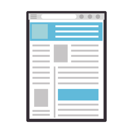 Website internet page over white background graphic designのイラスト素材