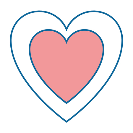 heart icon over white background vector illustrationのイラスト素材