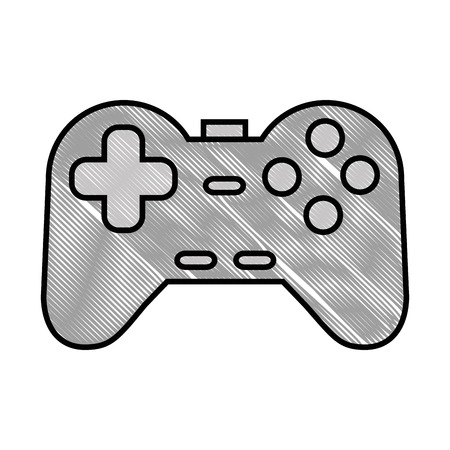 videogame controller icon over white background vector illustrationのイラスト素材
