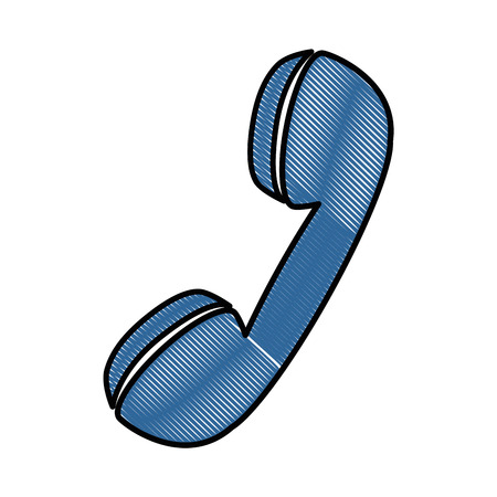 phone icon over white background vector illustrationのイラスト素材