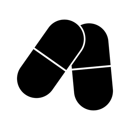 capsule drug isolated icon vector illustration designのイラスト素材