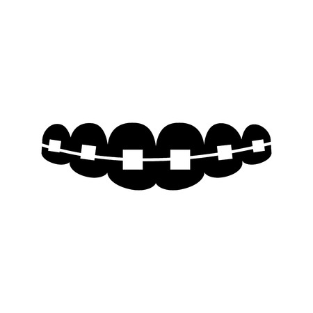 Denture with orthodontics icon vector illustration designのイラスト素材