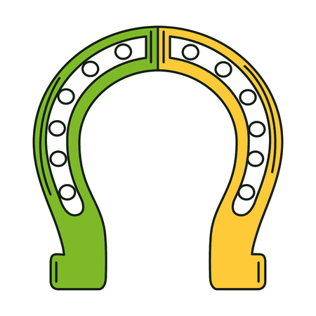 horseshoe saint patrick icon vector illustration designのイラスト素材