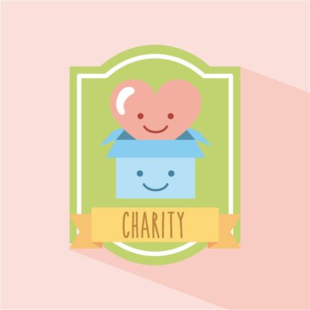 Charity icon for children donation. Vector illustration design graphicのイラスト素材