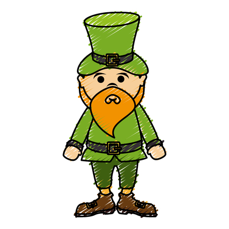 Leprechaun avatar character icon vector illustration design.のイラスト素材