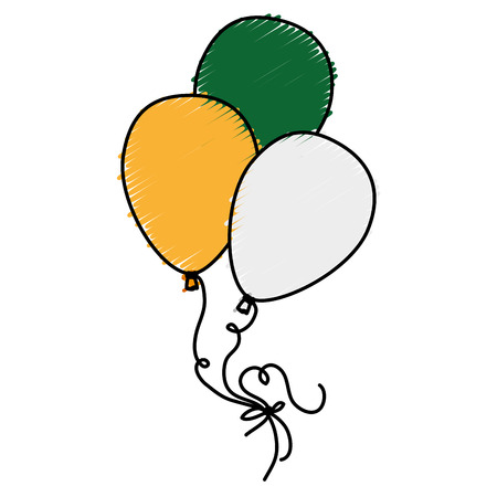 Balloons air celebration icon vector illustration design.のイラスト素材