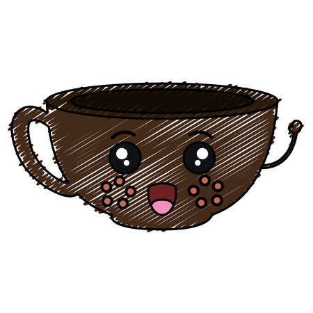 Coffee cup in an isolated icon vector illustration designのイラスト素材