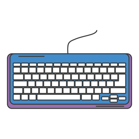 computer keyboard isolated icon vector illustration designのイラスト素材