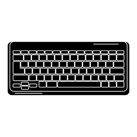 computer keyboard isolated icon vector illustration designのイラスト素材